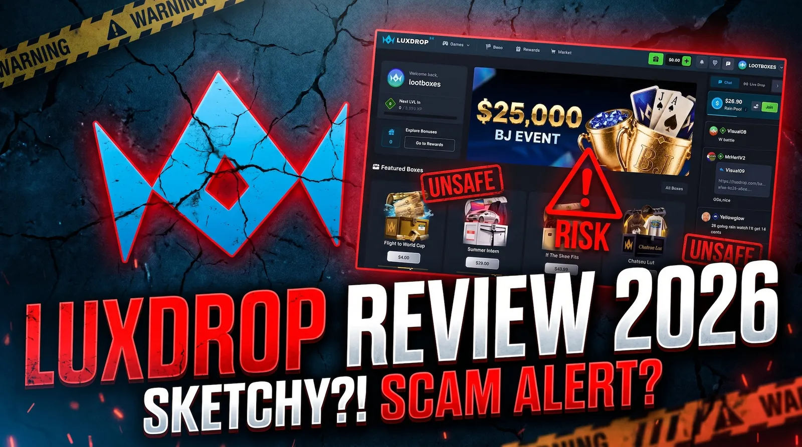 LuxDrop review 2026 deposit catch